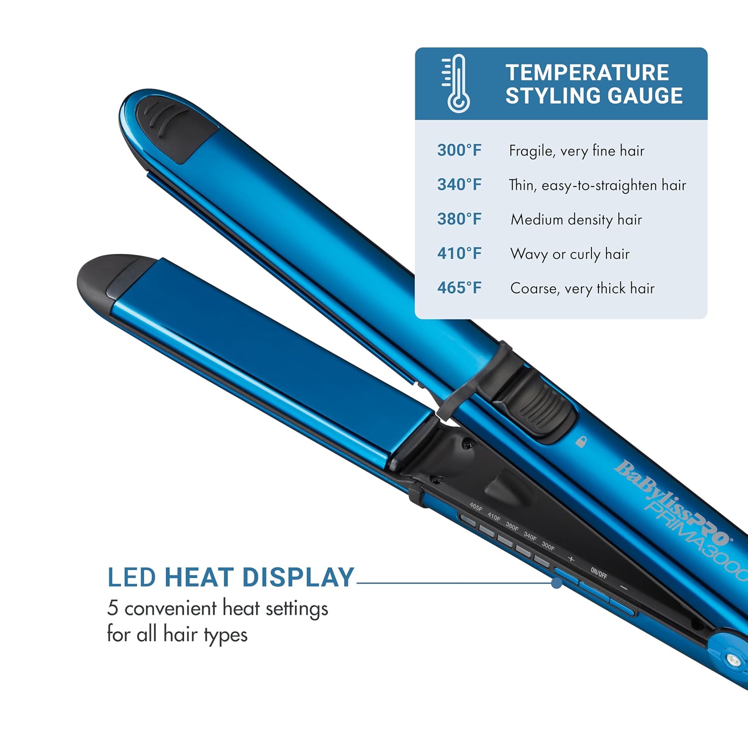BaBylissPRO Nano Titanium Prima Ionic Hair Straightener – Professional Flat Iron & Curling Iron in One for Stylists, Pro Styling Hair Tool