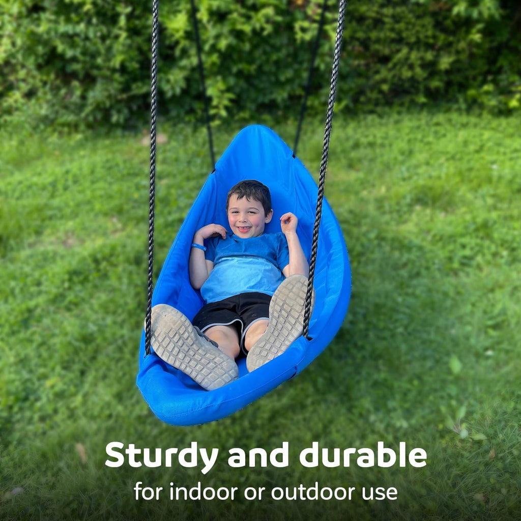 Fun and Function - Cozy Canoe Swing - Sensory Swing for Kids Indoor/Outdoor - Kids Hammock Chair - Supports up to 200 lbs