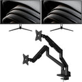 Pixio Two PX278 Wave 27 inch 180Hz Refresh Rate FHD 1440p Resolution Fast IPS Panel 1ms GTG Response Time Gaming Monitor and PS1D Wave Black Dual Monitor Arm - Fits up to 32 inches and 19.8lbs