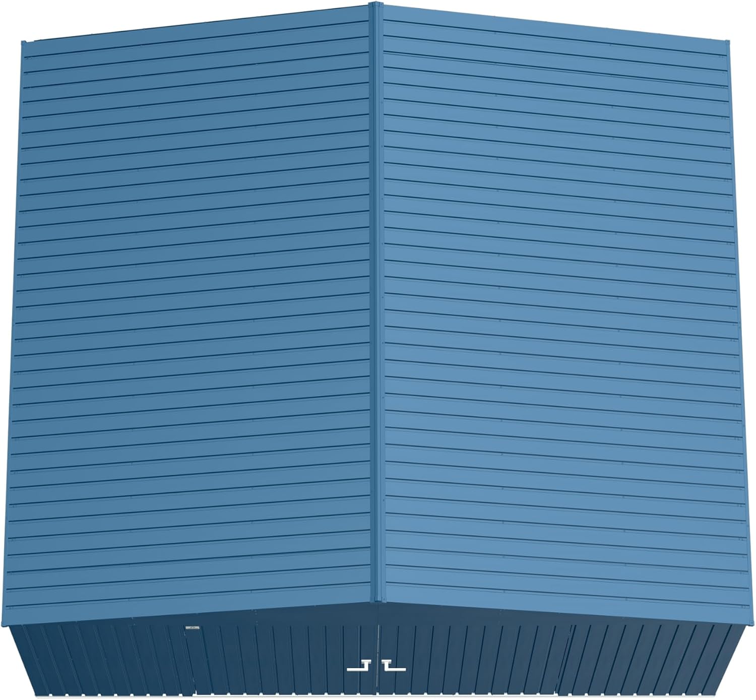 Arrow Shed Elite 14' x 12' Tall Outdoor Steel Storage Shed with High Gable and Lockable Doors Storage Building, Blue Grey