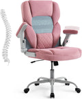 SEATZONE Rose Home Desk Office Chair with Arms and Wheels, Comfortable Executive Computer Chair, Breathable Mesh and Velvet Fabric Swivel Task Chairs for Women&Girls
