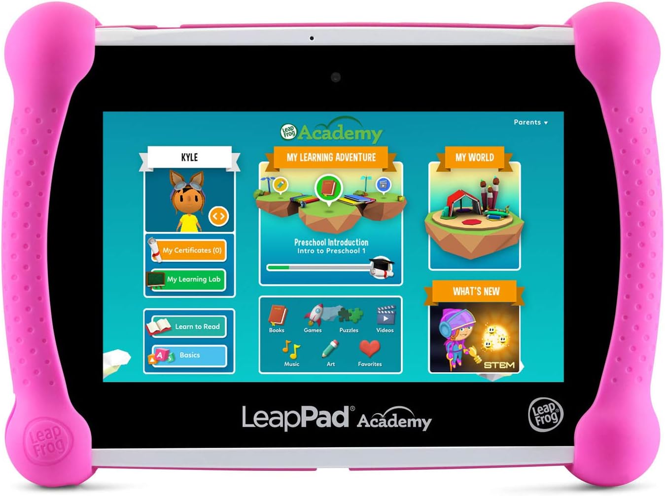 LeapFrog LeapPad Academy Kids' Learning Tablet, Pink