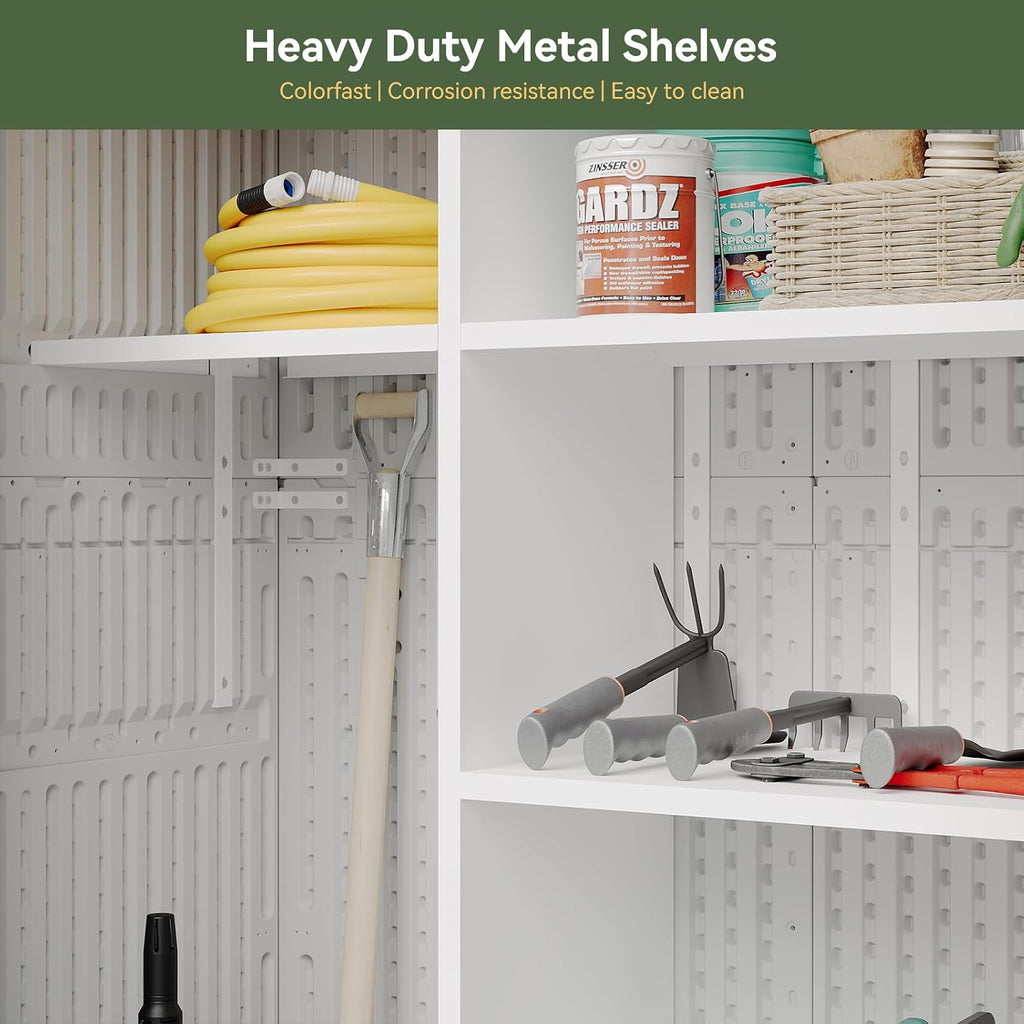 Aoxun Shelves Kit for Storage Shed(Only Shelves), Compatible with 61 Cu.Ft Outdoor Storage Shed