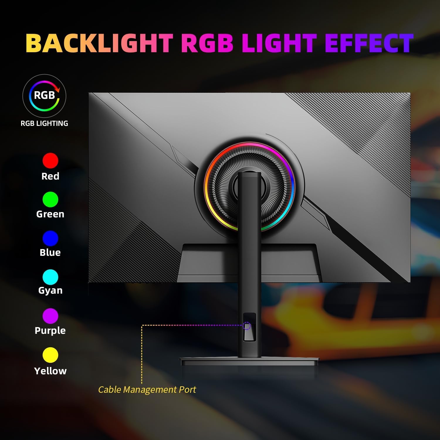 CUNPU 27 Inch 1440p Gaming Monitor 200Hz, 1ms, Fast IPS Screen, HDR400, 127% sRGB Color Gamut, Tilt Adjustable Stand, Adaptive Sync Technology, HDMI & DP Ports, 2K Monitor, Black