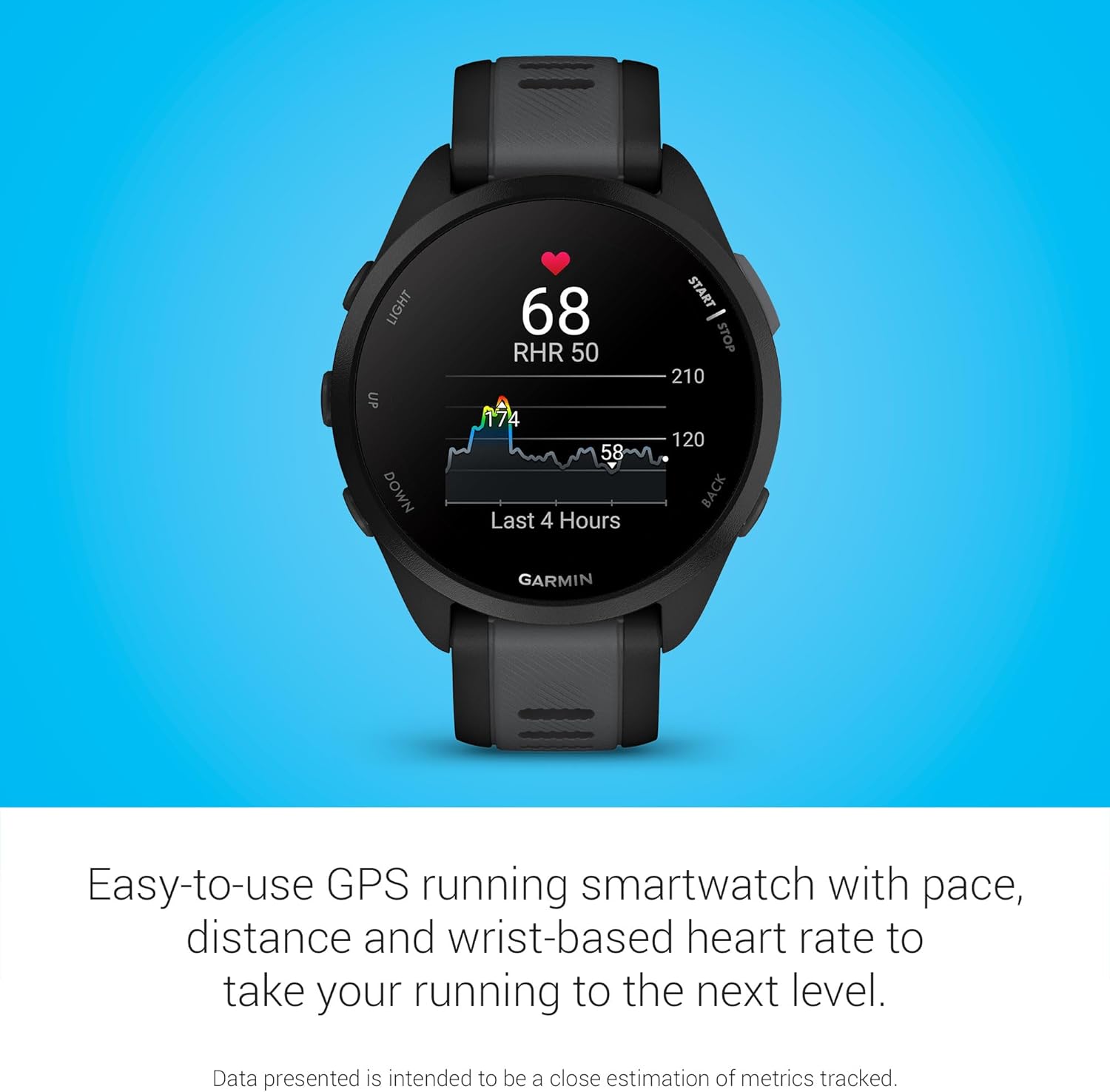 Garmin Forerunner 165 GPS Smartwatch, Mist Gray/Whitestone | AMOLED Display, Daily Workouts, PacePro | Signature Series Modern Power Stand Bundle