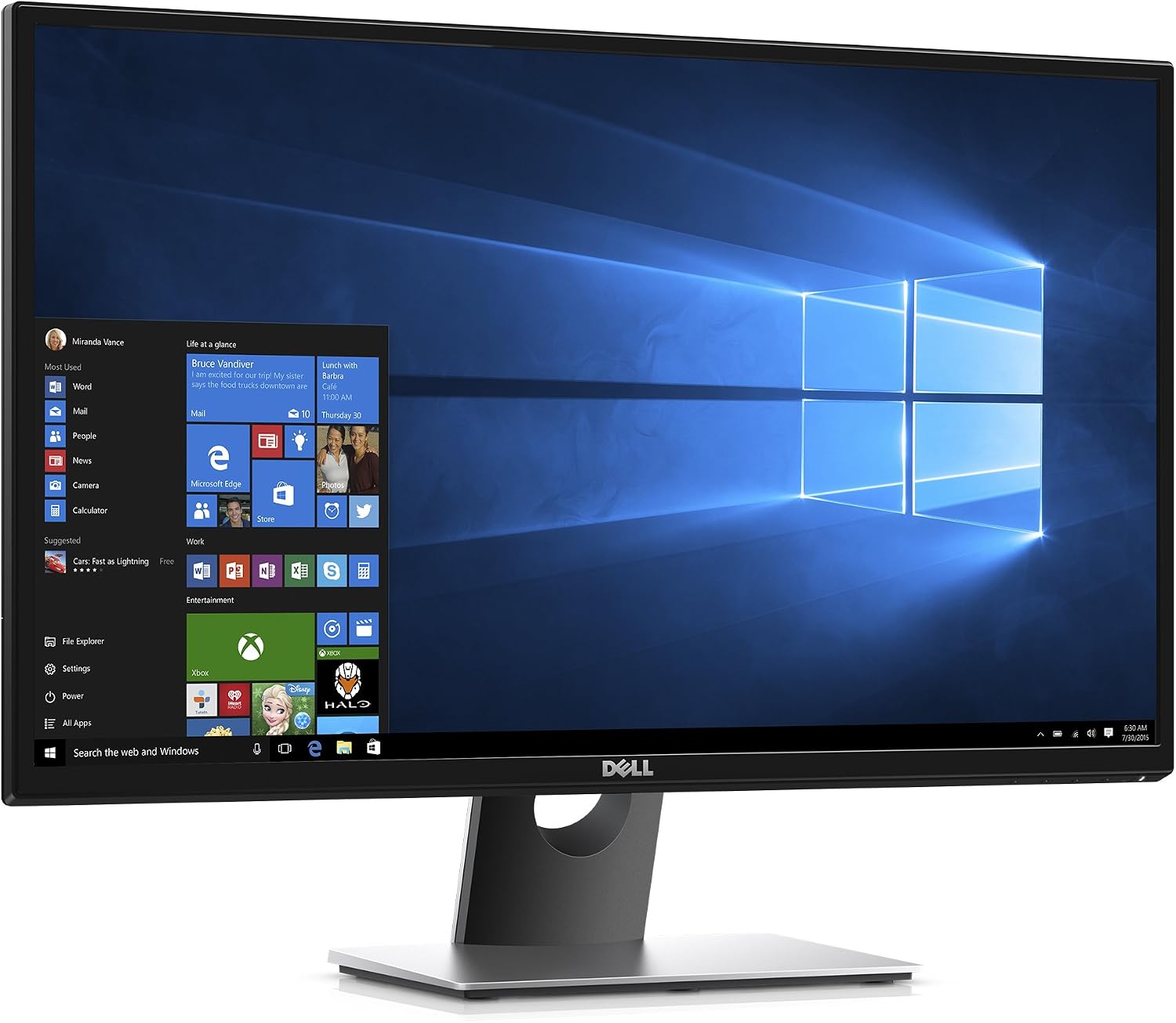 Dell SE2717H KYKMD 27' FHD 1080p Screen LED-Lit Monitor, ,Black with Silver Base and Back