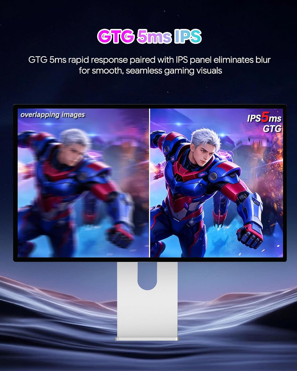 P32K 32'' UHD (3840 x 2160) 4K 144Hz Glossy Monitor, IPS Panel, 10-Bit Color, 99% sRGB, 96% DCI-P3, 5ms, HDR, Low Blue Light, Eye Care (Minimalist - with Stand)