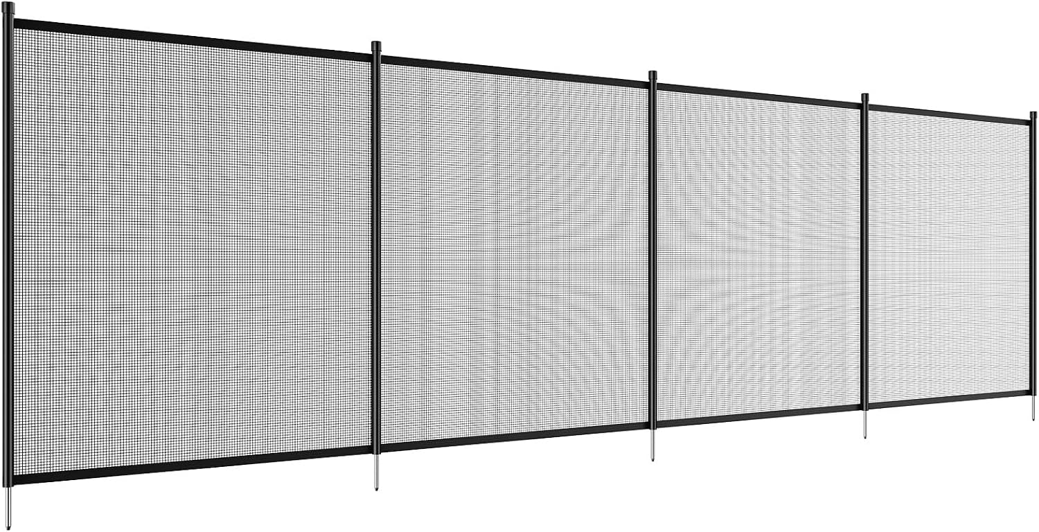 VEVOR Pool Fence, 4 x 108 FT Pool Fences for Inground Pools, Removable Safety Pool Fencing, Easy DIY Installation Swimming Pool Fence, 340gms Teslin PVC Pool Fence Mesh Protects Kids and Pets