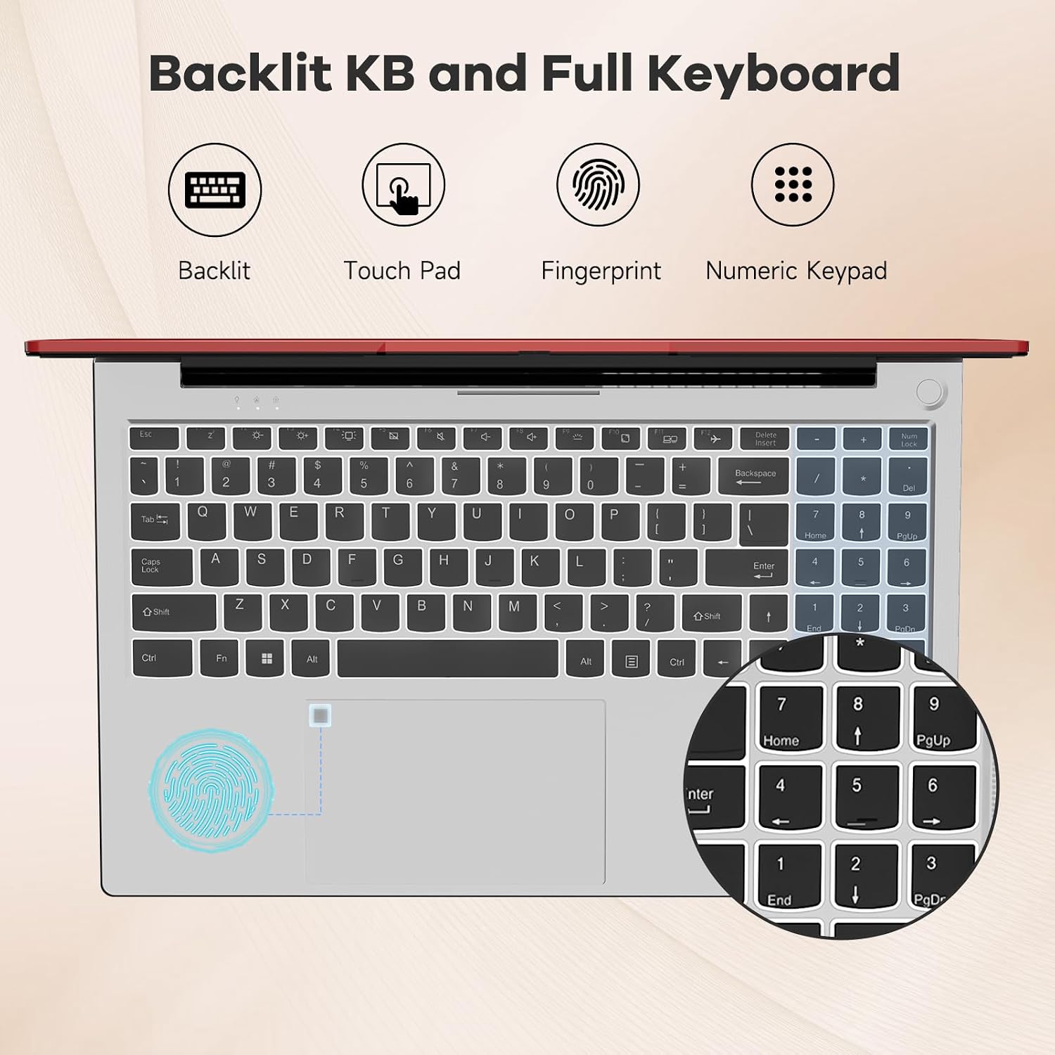 NIMO 15.6' IPS FHD-Gaming-Laptop, AMD Ryzen 5 6600H 6-Cores 660M GPU 32GB DDR5 RAM 1TB SSD(Beat i7-1165G7, Up to 4.5GHz) Computer with 100W GaN Type C Fingerprint Backlit Keyboard Win 11