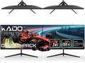 Kado Dual Gaming Monitor Setup - 2-Pack 27' 165Hz 1ms 1920x1080 Flat Screen, AMD FreeSync Premium, Panoramic Gaming Multi-View Split Screen Streaming, VESA Mount HDMI DisplayPort Built-in Speakers