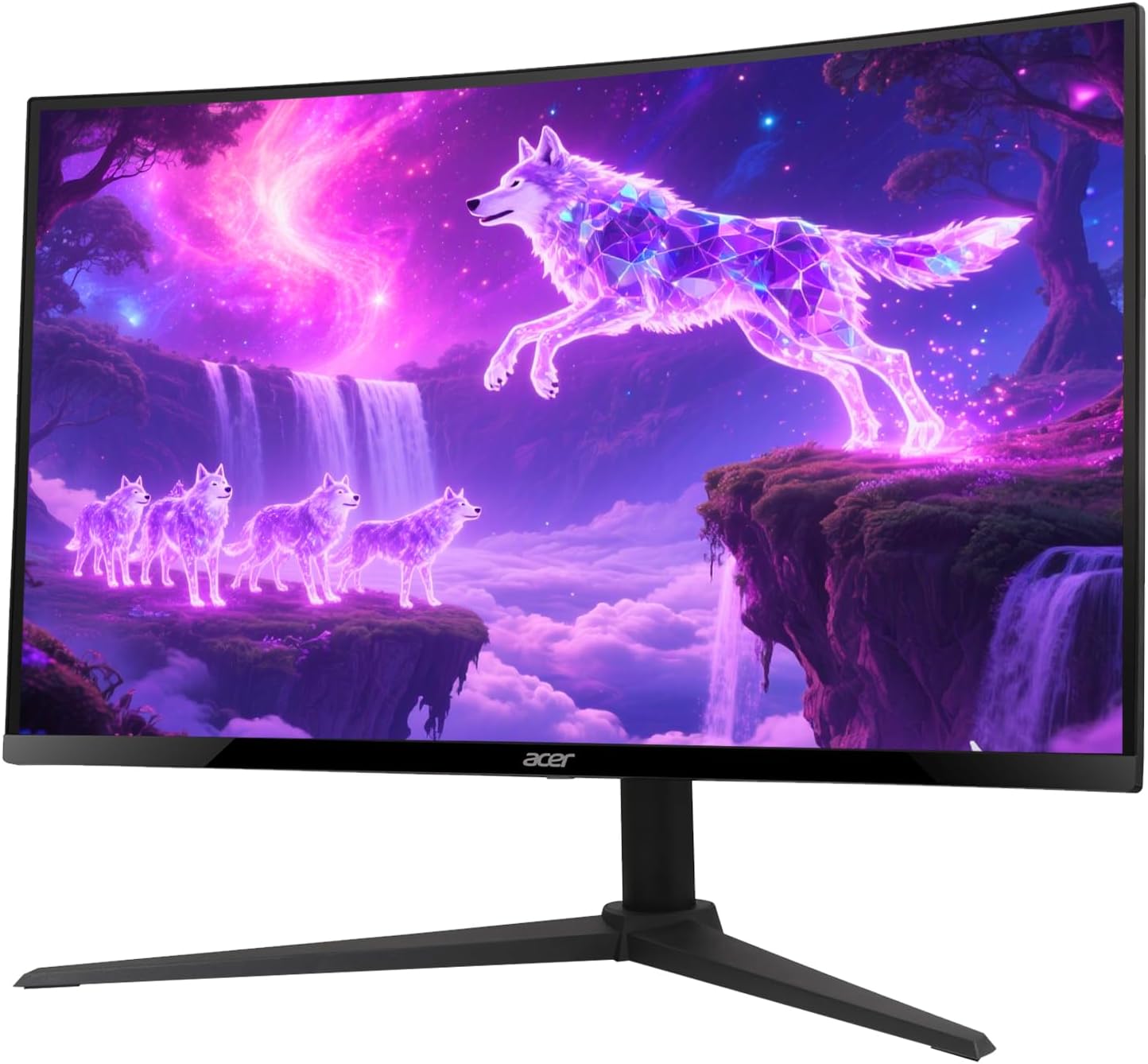 acer Nitro 27' FHD Gaming Office Monitor, 1500R Curved 280Hz, Tilt/Swivel/Height Adjustable, AMD FreeSync, 1ms (VRB), VESA Mountable, ZeroFrame Design, DisplayPort & 2 x HDMI - Black