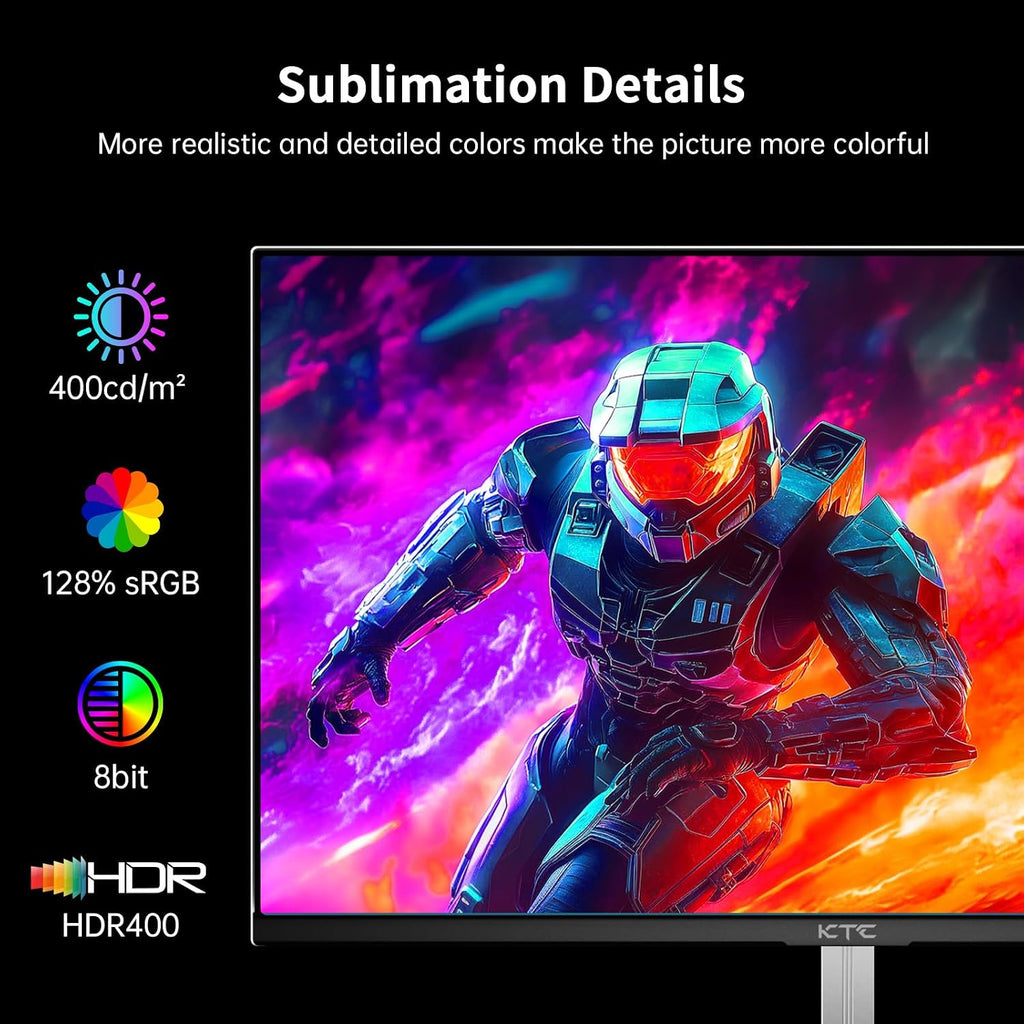 KTC 24.5 Inch 400Hz Gaming Monitor, FHD 1080P 240Hz Computer Monitor, Fast IPS, FreeSync/G-Sync Compatible, HDR400, DisplayPort x2 HDMI x2, VESA, Tilt Adjustable,H25X7 (Renewed)