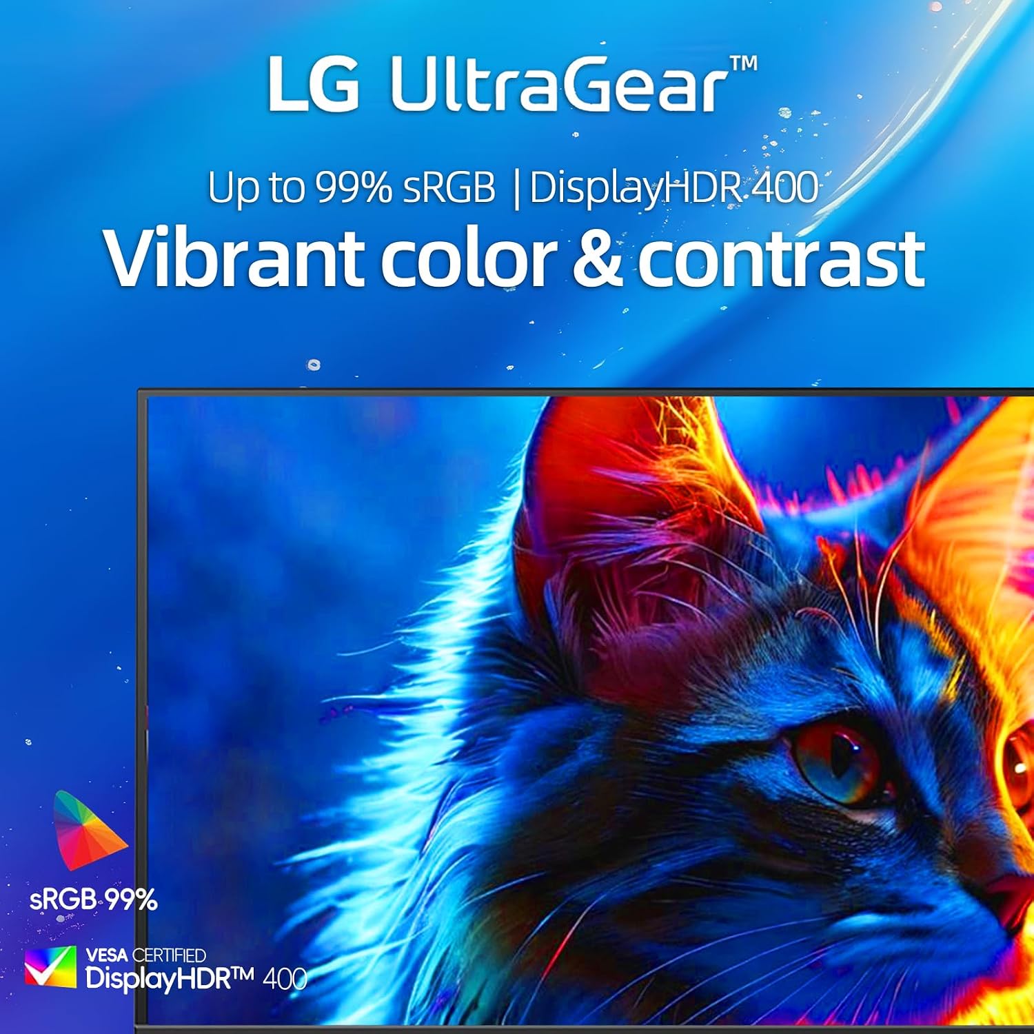 LG 27' Ultragear QHD Gaming Monitor, 300Hz, 1ms, NVIDIA G-Sync, AMD FreeSync Premium, VESA DisplayHDR 400, DisplayPort, HDMI 2.1, USB Type-C, Tilt/Height/Swivel/Pivot Adjustment Stand, Black