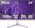 Pixio PX248 Wave Purple 24 inch 200Hz Refresh Rate FHD 1080p Resolution Fast IPS Panel 1ms GTG Response Time Built-in Speakers Gaming Monitor with Adaptive Sync
