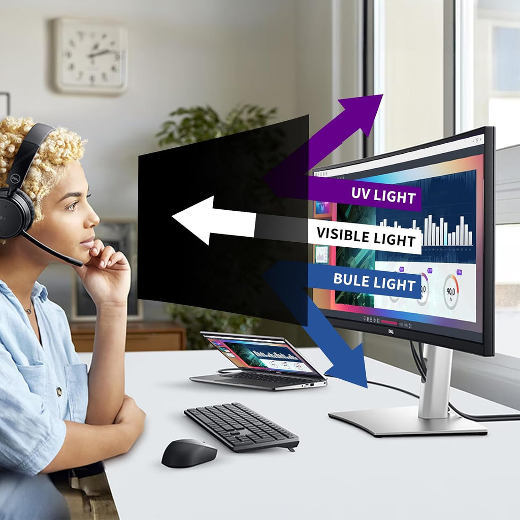 45 Inch Privacy Screen Filter for 32:9 Curved Ultrawide Gaming Monitor | Privacy Shield | Anti Glare | Anti-Blue Light | Eye Protection | Anti Spy | Computer Security Private Filter Protector
