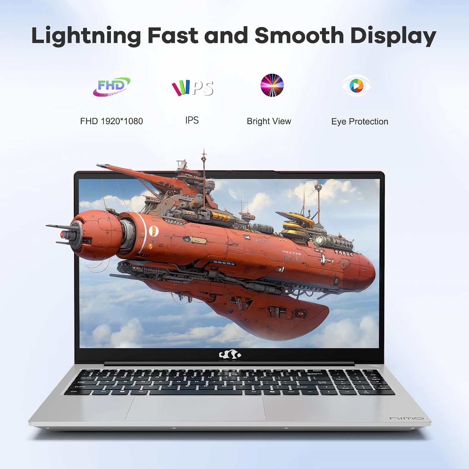 NIMO 15.6' FHD lPS-Business-Laptop, 8 Cores Intel i5-12450H 32GB RAM 1TB SSD (Beat i7-11800H, Up to 4.4 GHz) Student Computer with 100W Type-C Charger Fingerprint Backlit Keyboard (Renewed)