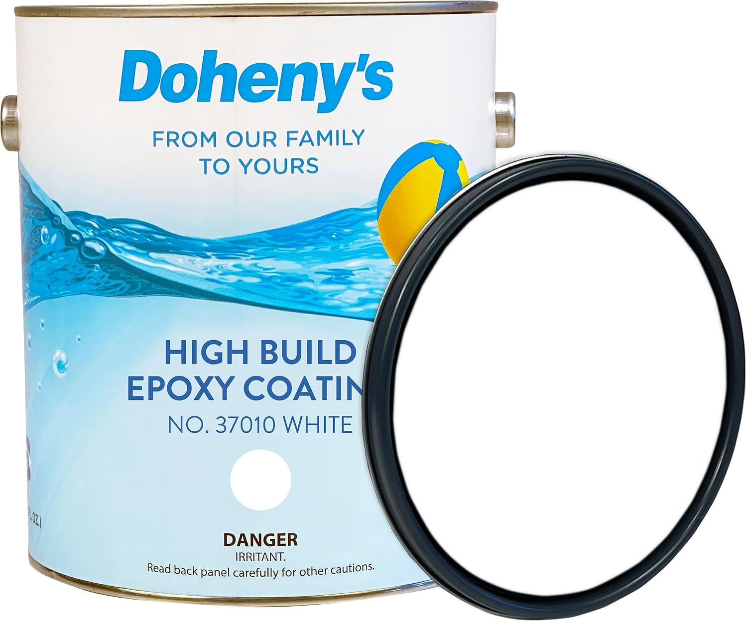 Doheny's Pro-Grade High Build Self-Priming Epoxy Swimming Pool Paint | Formulated for Excellent Stain, Chemical, and Abrasion Resistance | VOC Compliant (White)