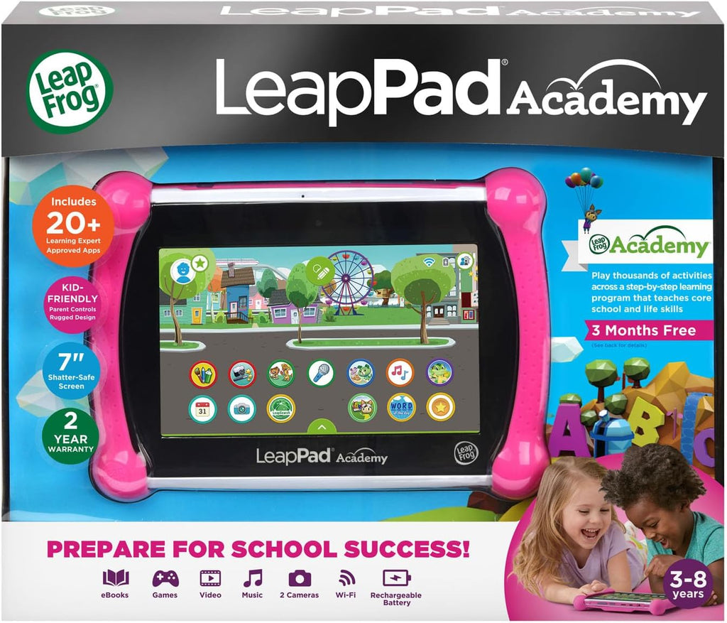 LeapFrog LeapPad Academy Kids' Learning Tablet, Pink