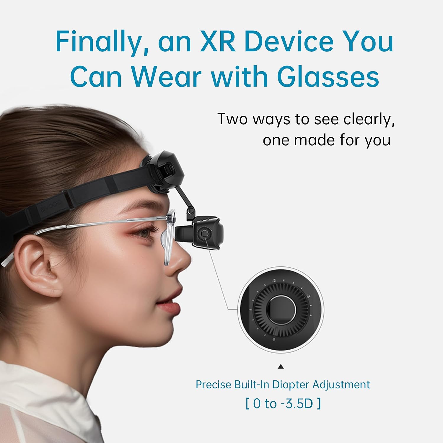 GOOVIS Art XR Head Mounted Display with D4H1 Media Player – 110'' FHD Micro-OLED Video Display, Lightweight & Compact, Unobstructed Vision, Works with PC/iPhone16/Android/Gaming Handhelds (Black)
