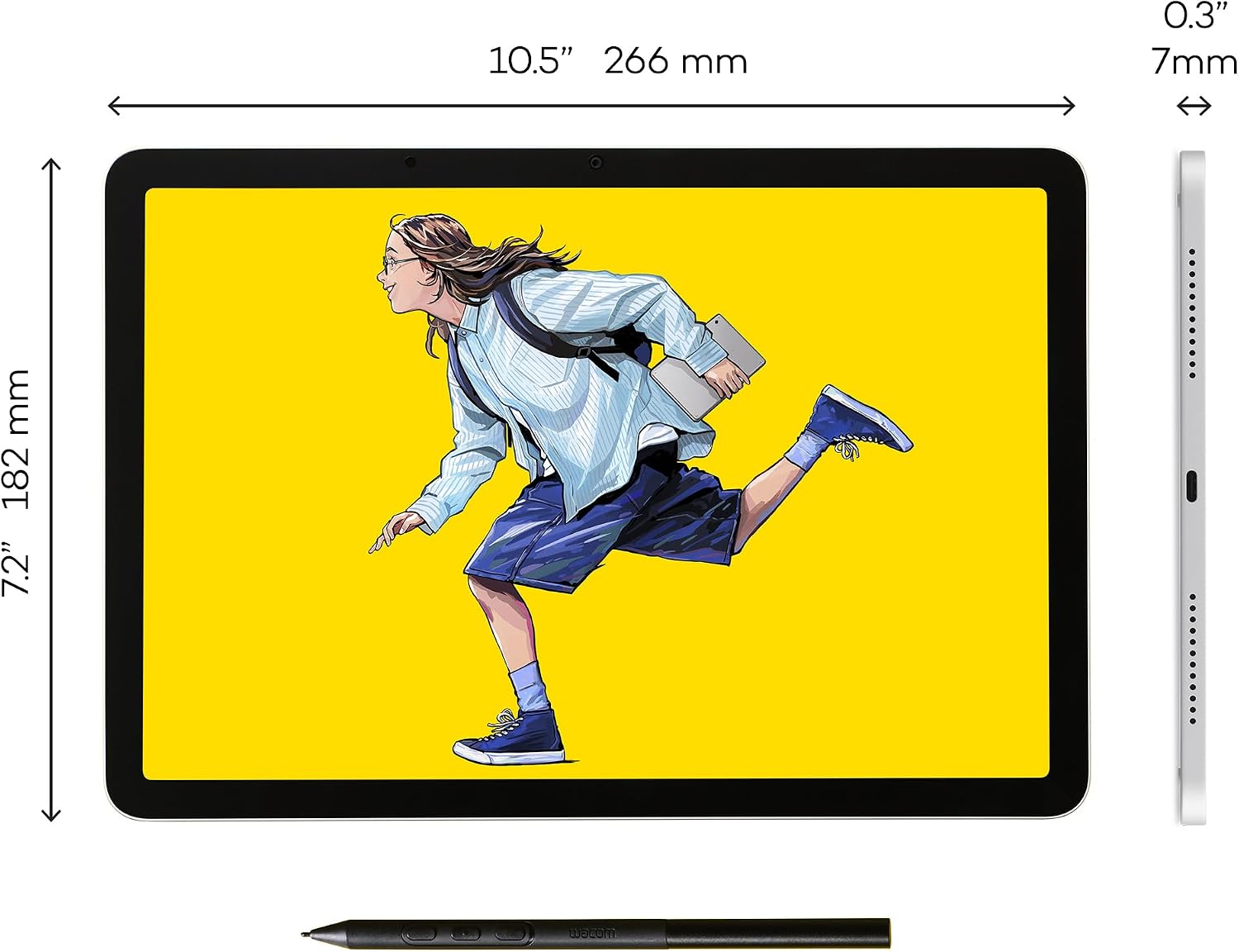 Wacom MovinkPad 11, Android Mobile Drawing Tablet, 11' with Battery-Free Slim Pro Pen 3, 8GB RAM/128 GB Storage, Quick Draw Feature, Anti-Glare Etched Glass Matte Screen, No Computer Needed