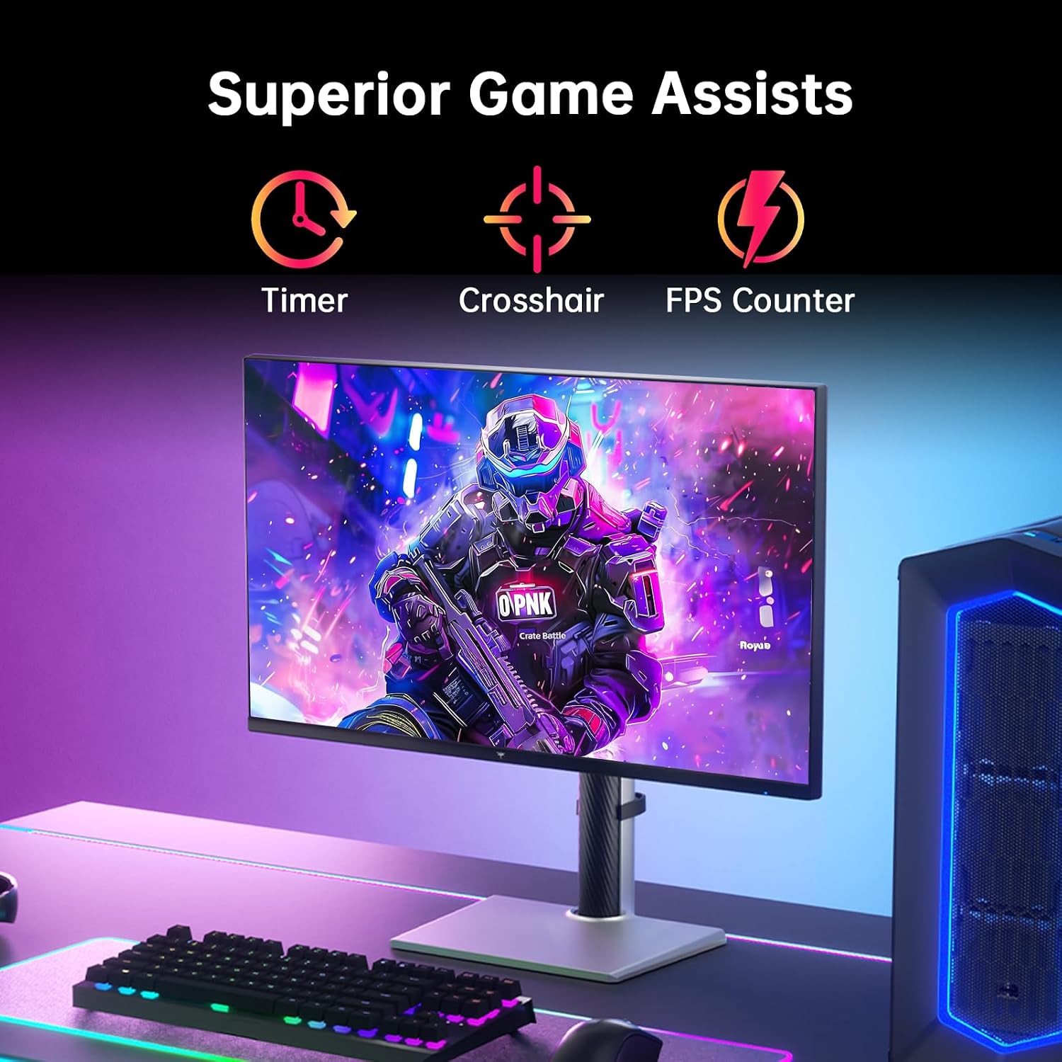 KTC 27 Inch White Gaming Monitor 300Hz/320Hz, QHD 1440P Fast IPS Computer Monitor with Adaptive FreeSync, HDR400, Height/Pivot/Swivel/Tilt Adjustable, DP&HDMI(Renewed)