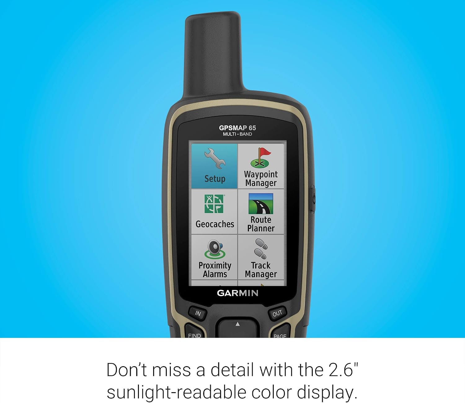 Garmin GPSMAP 65, Button-Operated Handheld with Expanded Satellite Support and Multi-Band Technology, 2.6' Color Display, 010-02451-00 (Renewed)