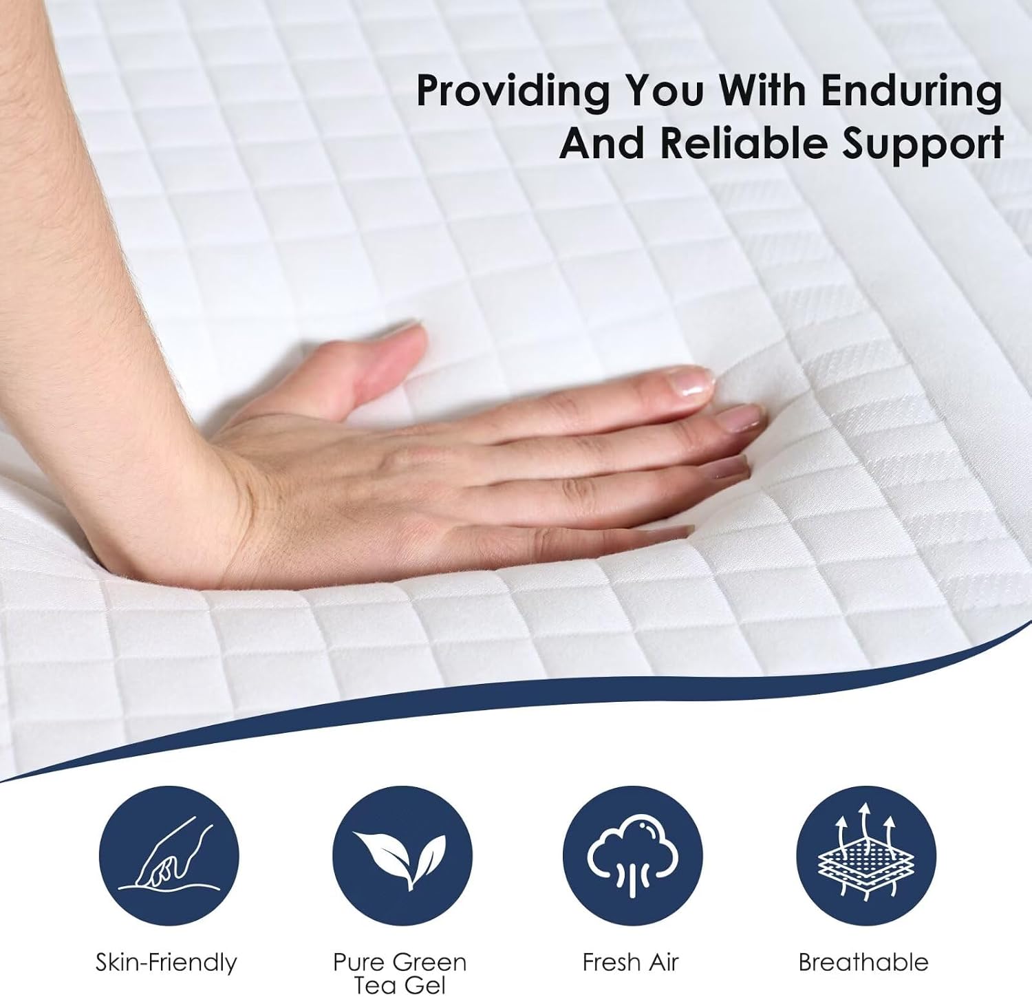 Twin Mattress 10 Inch, Memory Foam Mattress Bed in a Box, Cooling Gel Infused Twin Size Mattress for Pressure Relief, CertiPUR-US Certified & Fiberglass Free, Washable Cover