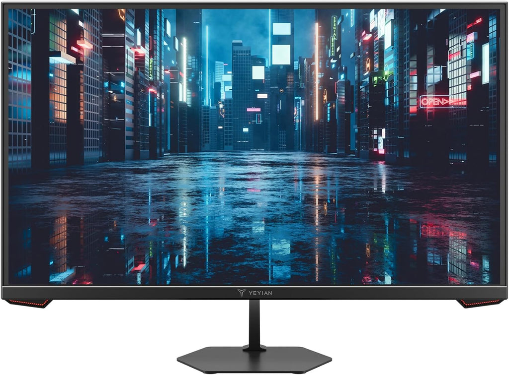 YEYIAN 27' Gaming Monitor 1080p FHD, 180Hz Fast IPS, 1ms Response, 97% sRGB, HDR10, FreeSync & G‑Sync Compatible, Ultra‑Slim Bezel, HDMI 2.0 + DP 1.4, 178° Wide View, Tilt Adjustable