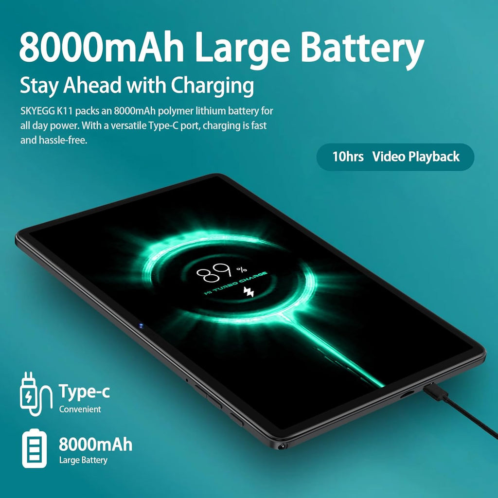 2026 Upgraded Android 15 Tablet 10.1 Inch Octa-Core Tablets with Keyboard Mouse, 22GB+128GB+1TB Expand, 8000mAh Large Battery,1280x800 IPS HD Touch Screen, Widevine L1, 5G WiFi, GPS-Metal Grey