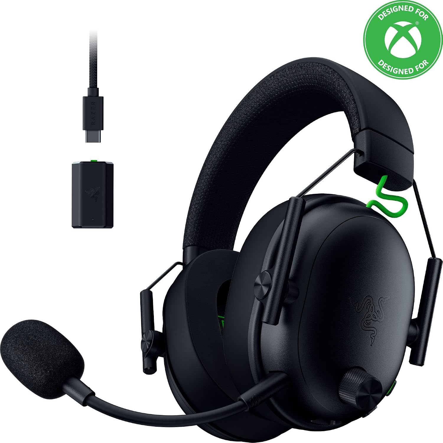 Razer BlackShark V3 Wireless Gaming Headset for Xbox: 50mm Drivers - Super Wideband Mic - 2.4 GHz, Bluetooth, USB - Works with PC, Mac, PS5, Nintendo Switch, Smartphone - Long Battery Life - Black