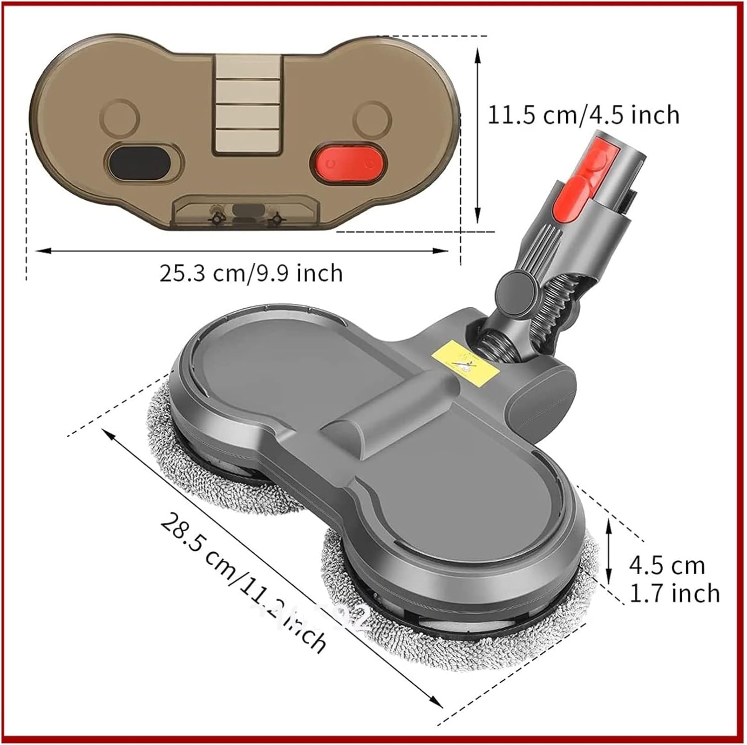 Electric Mop Attachment. Compatible For Dyson V11 V15 V10 V8 V7. Vacuum Cleaner Mop With Removable Water Tank 12 Mops Accessories Spare Parts