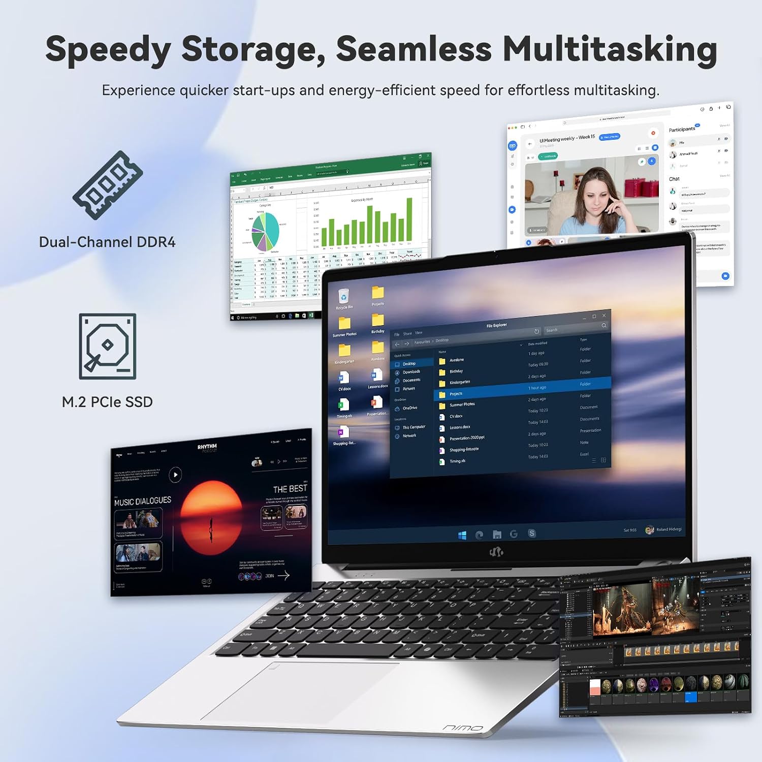 NIMO 15.6' FHD IPS Laptop, Core i3-1215U 6-Core Up to 4.4GHz (Beats R5 7520U), 16GB RAM 512GB SSD, Wi-Fi 6, Backlit Keyboard, Fingerprint Reader, 65W Type-C Charging, Student & Business Notebook