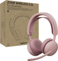 Logitech Zone Wireless 2 ES for Business - Noise-Canceling Wireless Headset with Adaptive Hybrid ANC, Bluetooth, USB-C & USB-A, Microsoft Teams Certified - Rose