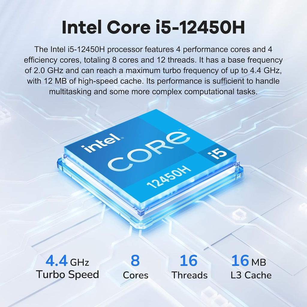 NIMO 15.6' FHD lPS-Business-Laptop, 8 Cores Intel i5-12450H 32GB RAM 2TB SSD (Beat i7-11800H, Up to 4.4 GHz) Student Computer with 100W Type-C Fingerprint Backlit Keyboard WiFi-6 Numpad Win 11