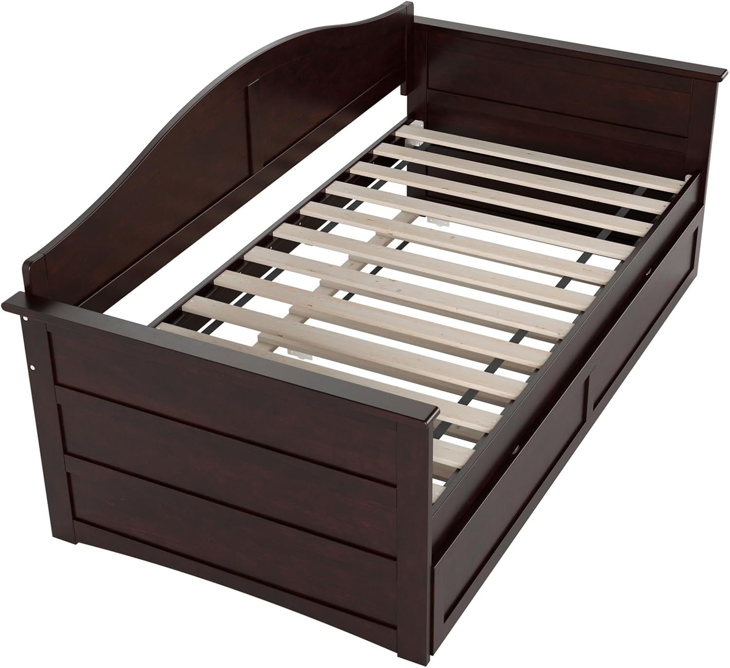 AFI, Acadia Twin Size Wood Daybed Frame with Twin Trundle, Espresso (Black)