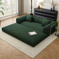 78.8' Modular Sofa Bed - 4-in-1 Convertible Design with Corduroy Fabric and High Density Sponge, Removable Cover and Fixed Frame