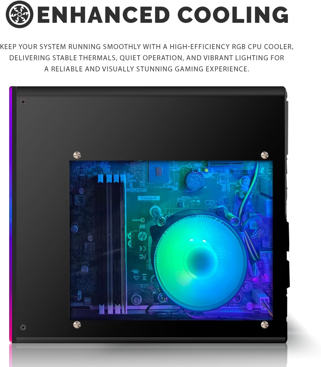 HP Gaming PC Desktop Computer – AMD Pro A10-9700,RX 550 Graphics,16GB RAM,256GB SSD,Dual 27 Inch Curved Monitor,RGB Keyboard with AI Copilot,Mouse,WiFi,RGB Headphone,Windows 11(Renewed)
