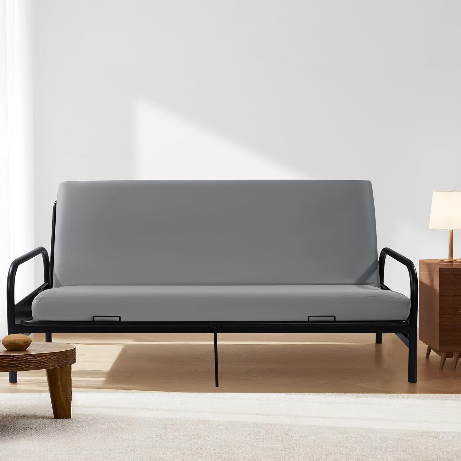 HOMBYS Memory Foam Futon Mattress, Foldable Sofa Bed Mattress with Removable Cover, Medium Firm Support, Fits Most Futon Frames (Full)