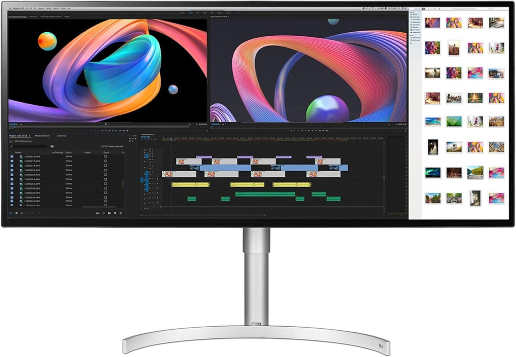 LG 34BK95U-W UltraFine 34' 21:9 5K 2K (5120 x 2160) Nano IPS LED UltraWide Monitor, 600 cd/m² HDR, Thunderbolt 3 / USB Type-C Inputs Black