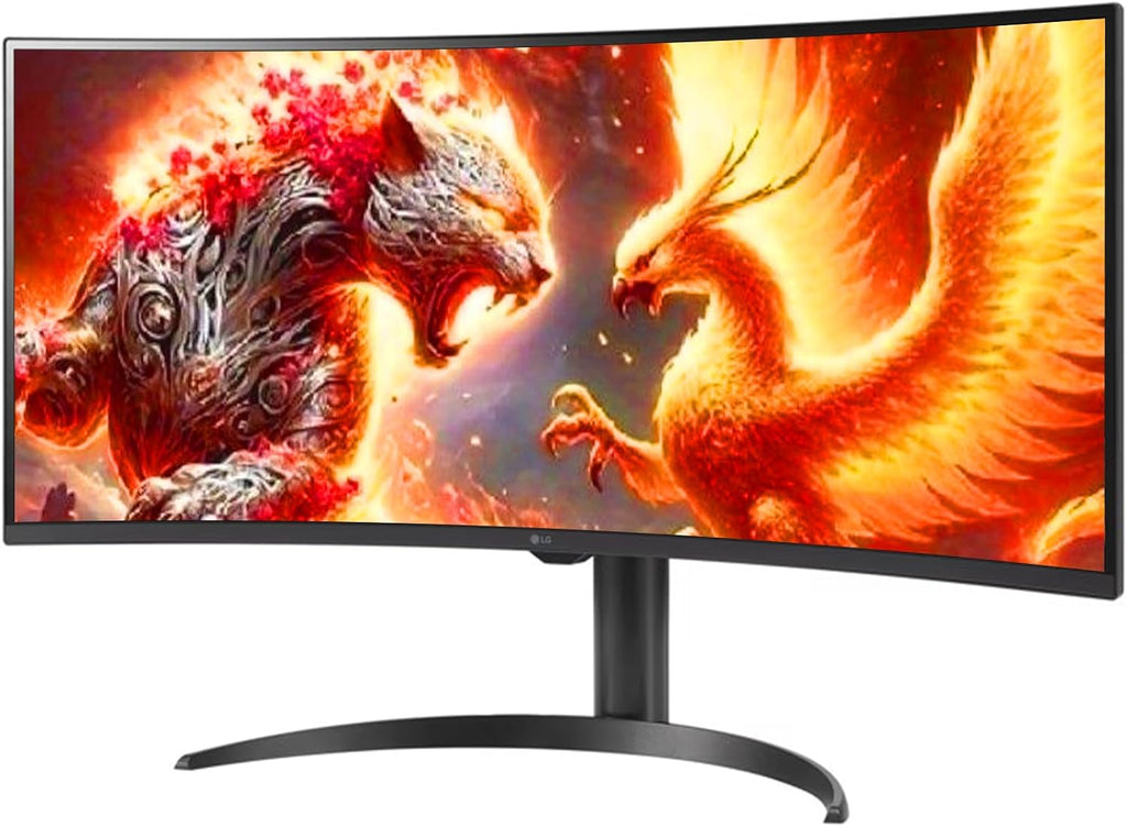 LG 34' WQHD (3440x1440) Curved Smart Monitor, 100Hz, HDR10, 99% sRGB, webOS 23, Screen Share, AirPlay 2, Flicker free, Includes Wireless Screen Mirroring, HDMI, USB-A,Bluetooth, Tilt/Height Adjustment