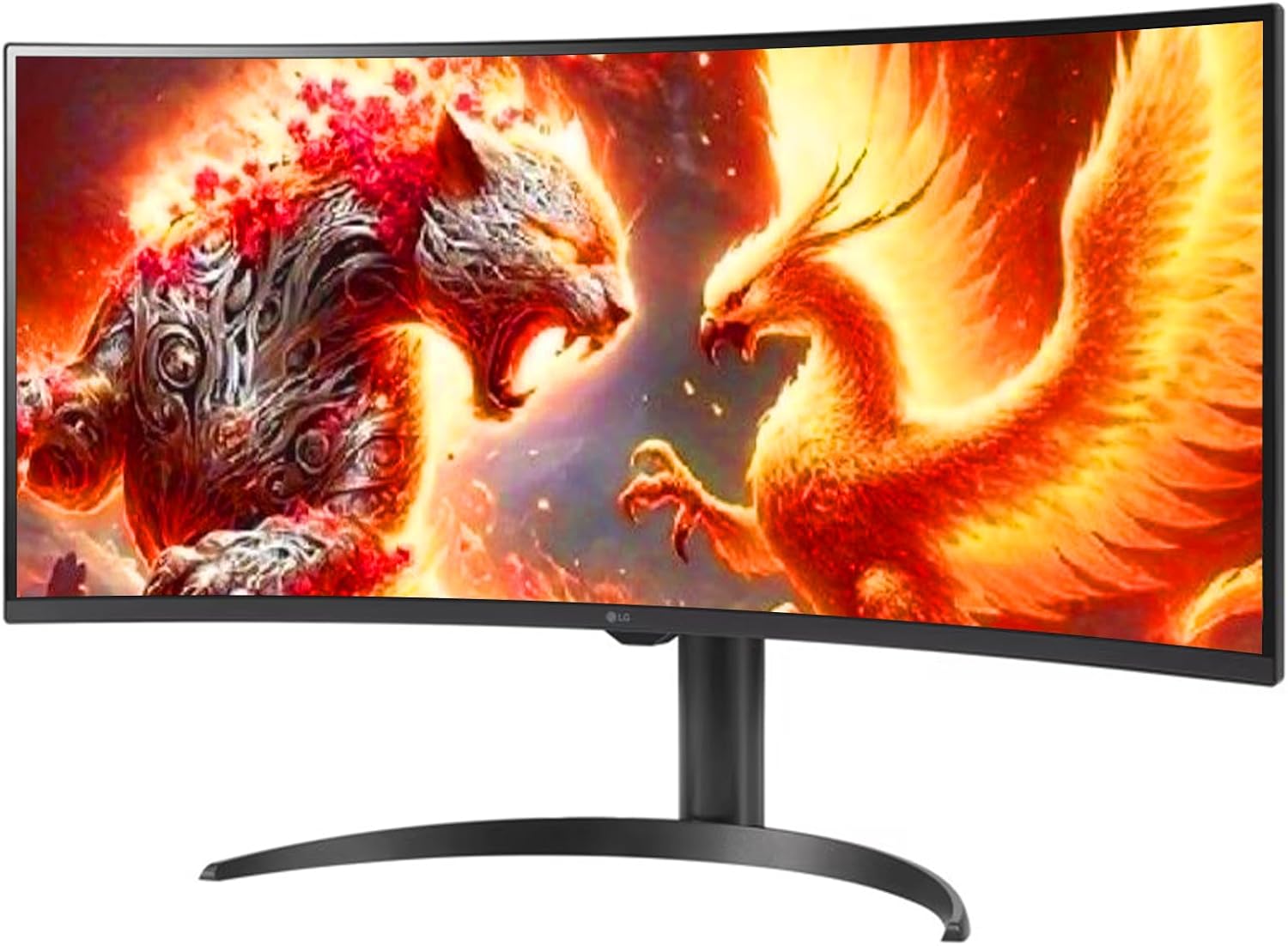 LG 34' WQHD (3440x1440) Curved Smart Monitor, 100Hz, HDR10, 99% sRGB, webOS 23, Screen Share, AirPlay 2, Flicker free, Includes Wireless Screen Mirroring, HDMI, USB-A,Bluetooth, Tilt/Height Adjustment