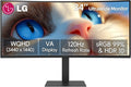 LG 34 Inch UltraWide Curved Monitor, WQHD(3440 x 1440), VA Display, 120Hz, 5ms, HDR10, 99% s RGB, Reader Mode, DisplayPort & HDMI, Built-in Speaker, Tilt/Height/Swivel Adjustment, Black