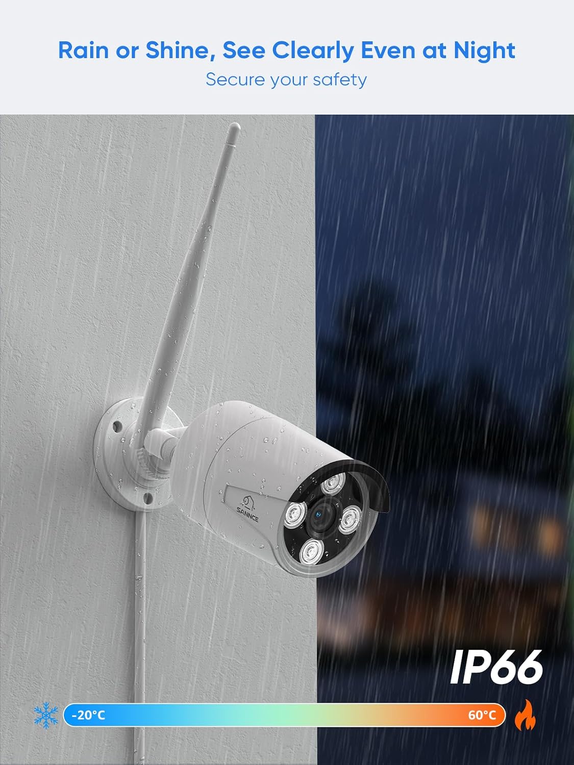 SANNCE 2K Wireless Security Camera System, 8CH 5MP NVR with 8Pcs 3MP Outdoor WiFi IP Surveillance Cameras with One-Way Audio,Night Vision, Remote Access, Motion Alerts, Compatible with Alexa(2TB HDD)