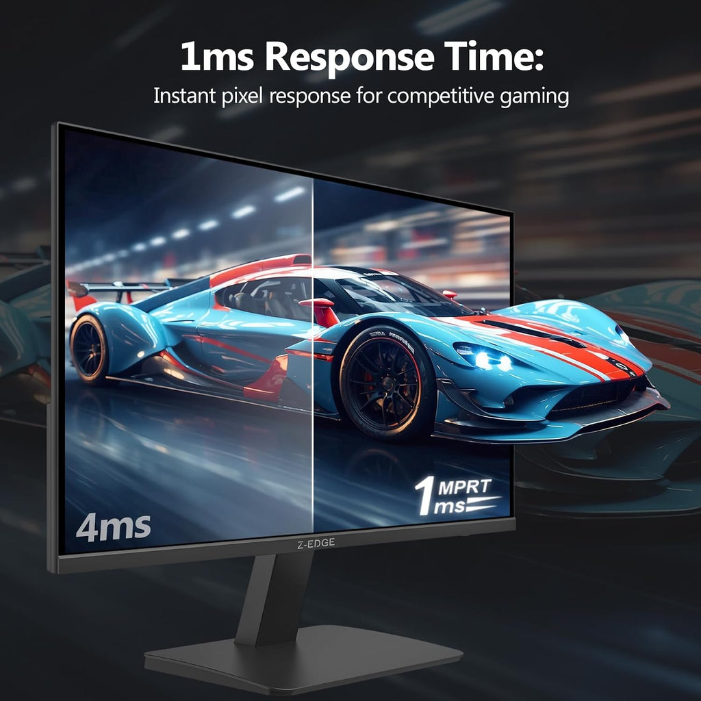 Z-Edge 27 inch 180Hz 165Hz Gaming Monitor, FHD 1080p, MPRT 1ms, IPS Monitor Gaming, 300nits, 16.7M Colors, 120% sRGB, UG27F Frameless Bezel, DP x1, HDMI x1