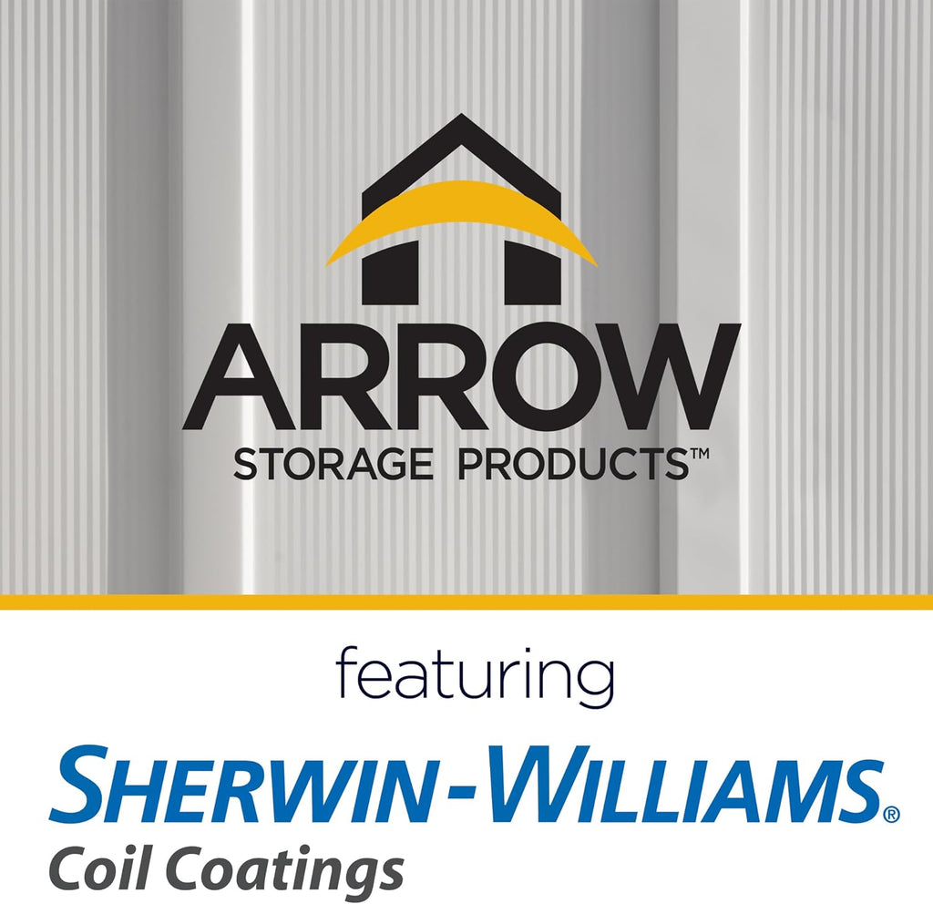 Arrow Classic Steel Storage Shed, 8x4, Flute Grey