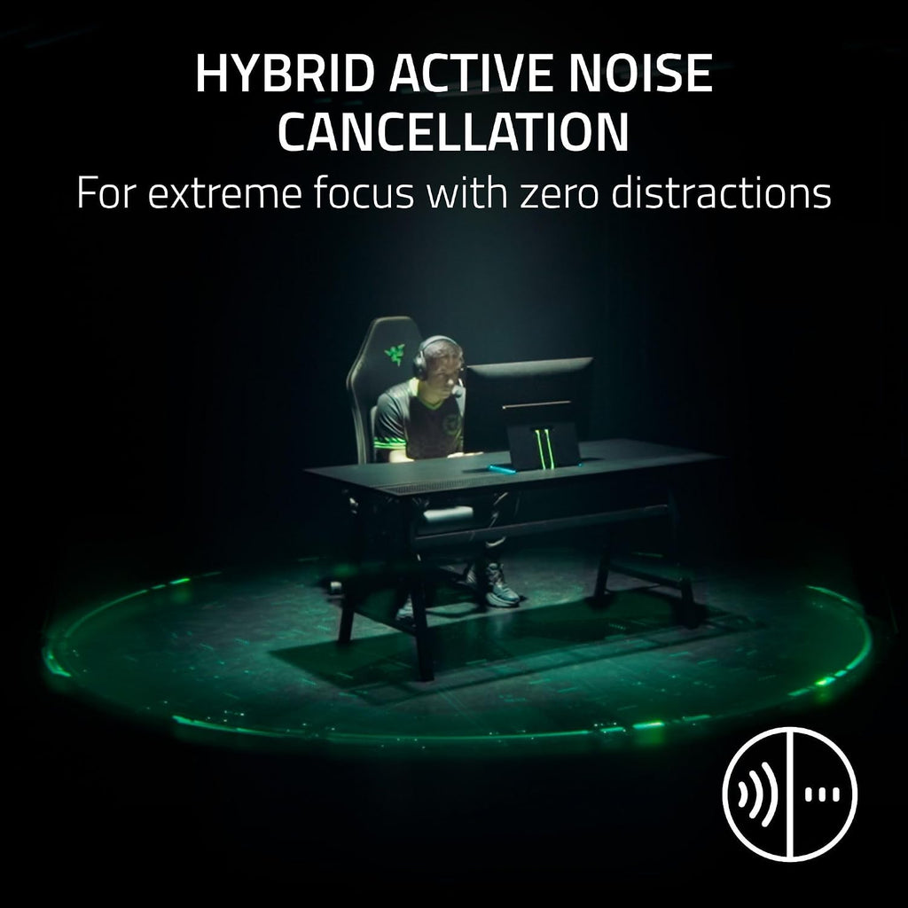 Razer BlackShark V3 Pro Wireless ANC Gaming Headset for PS5: Full Band Mic - 50mm Drivers - 2.4 GHz, Bluetooth, 3.5mm - Works with PC, Mac, Nintendo Switch, Smartphone - Long Battery Life - Black