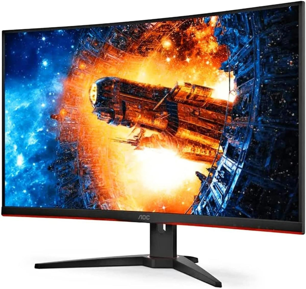 AOC C32G2 31.5' Curved Frameless Gaming Monitor FHD, 1500R Curved VA, 1ms, 165Hz, FreeSync, Height Adjustable, 3-Year Warranty