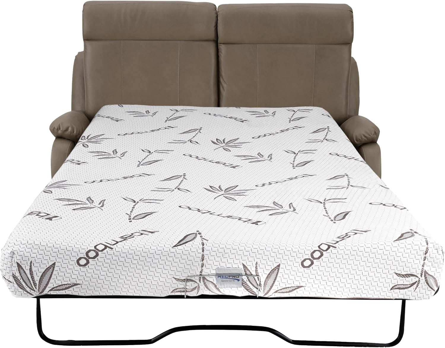 RecPro Charles Collection | 65' RV Hide A Bed Loveseat | Memory Foam Mattress | RV Sleeper Sofa | Pull Out Couch | RV Furniture | RV Loveseat | RV Living Room (Slideout) Furniture | Putty