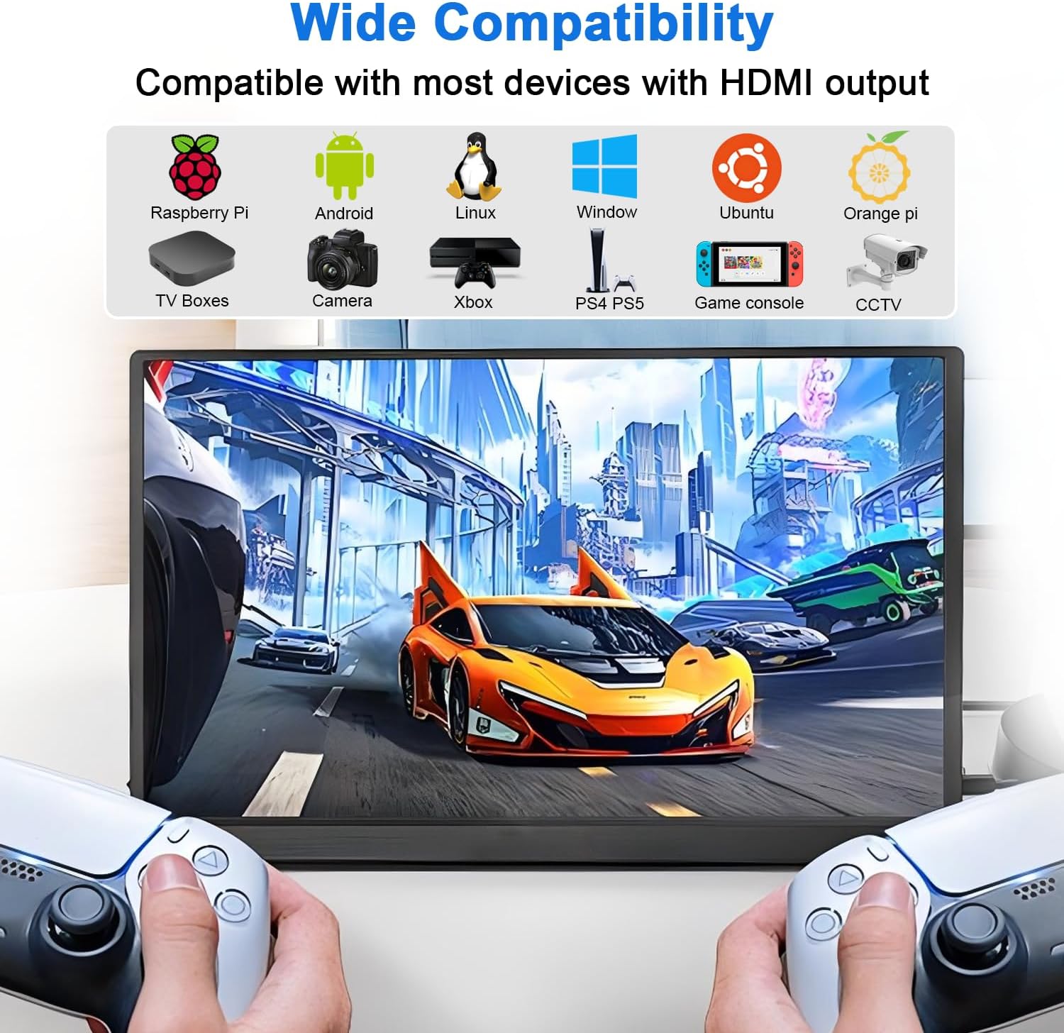 wisecoco 10.5 Inch Touchscreen Monitor for Raspberry Pi 2560×1600 2K OLED Display for RPi 5/4B/3B CM3+/4 HDMI Port Supports Jetson Nano/Windows