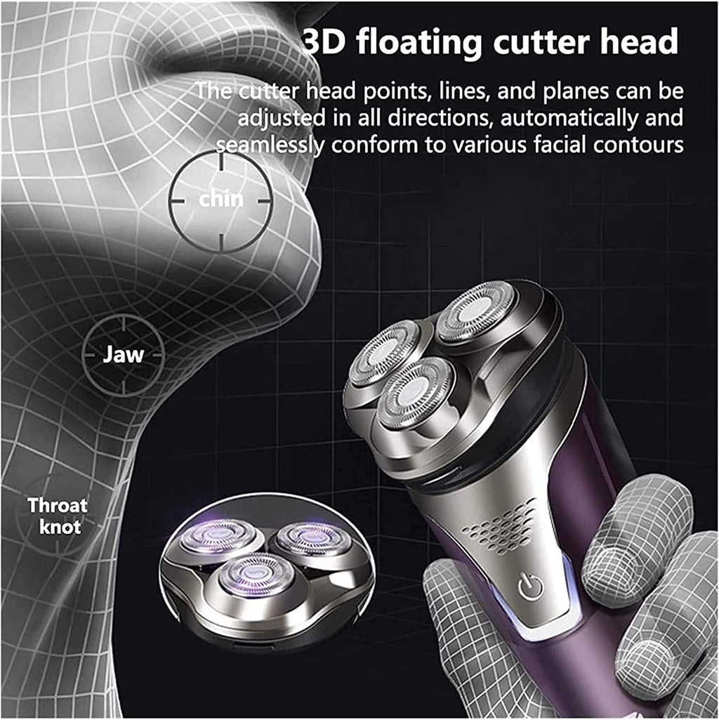 Electric Shaver Razor for Men with 3D Floating Cutter Head Rechargeable Dry/Wet Men's, Electric Shavers for Men Face, Led Display